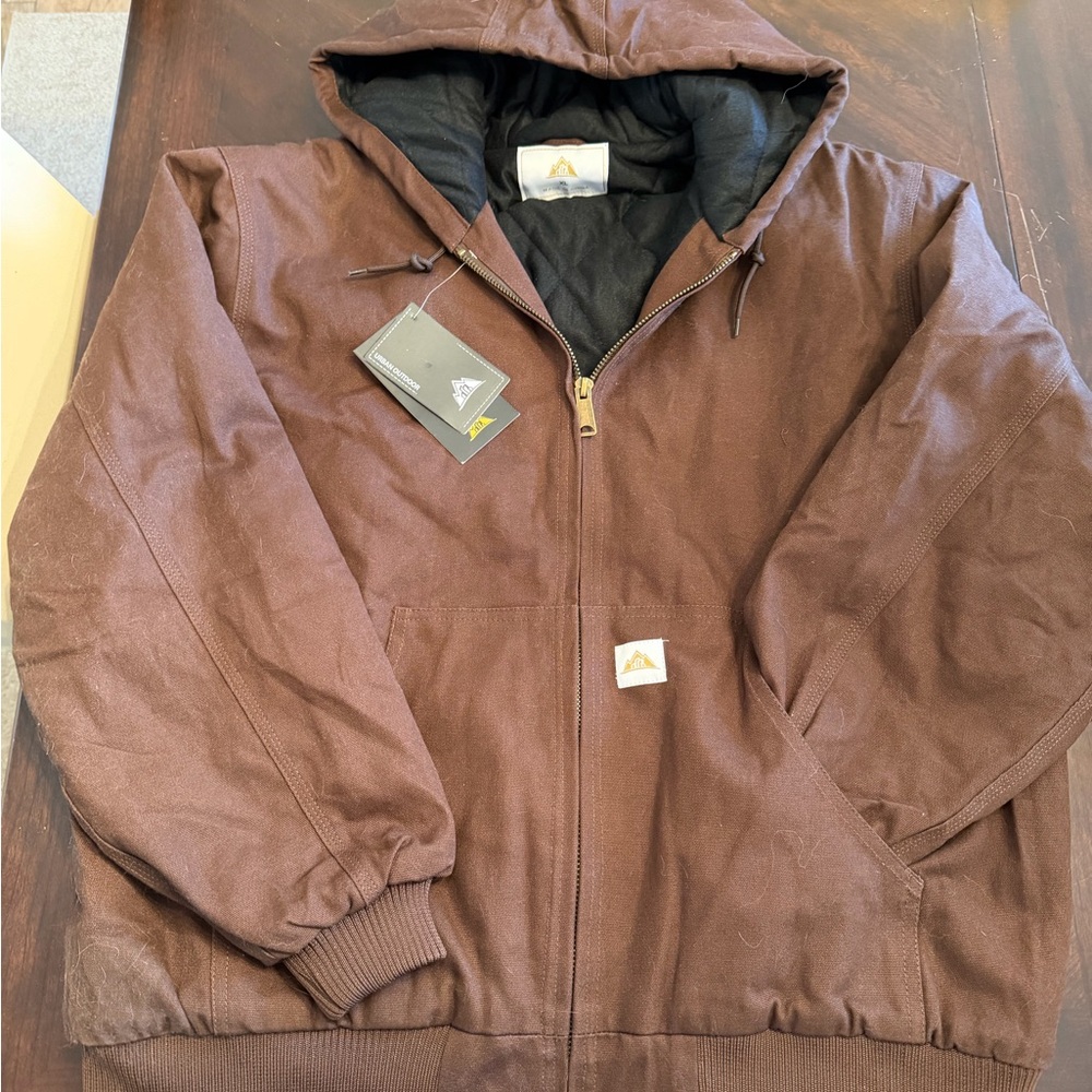 Urban Outfitters Dark Brown Hooded Performance Jacket